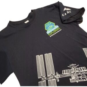 Space Station Explorers Men's T-Shirt NWOT International Space Station Black Med